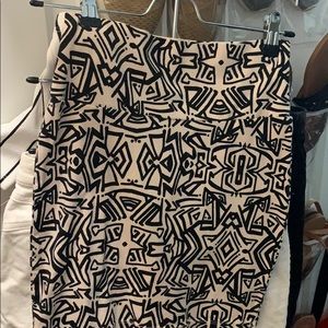 Patterned Pencil Skirt